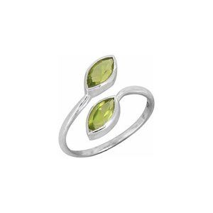 New Gorgeous 925 Silver Natural Peridot Ring